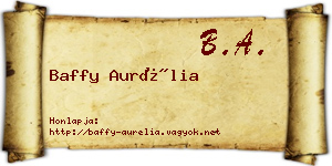 Baffy Aurélia névjegykártya
